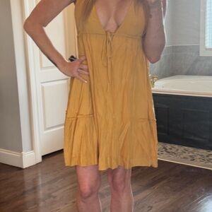 Mustard Yellow Sleeveless Dress